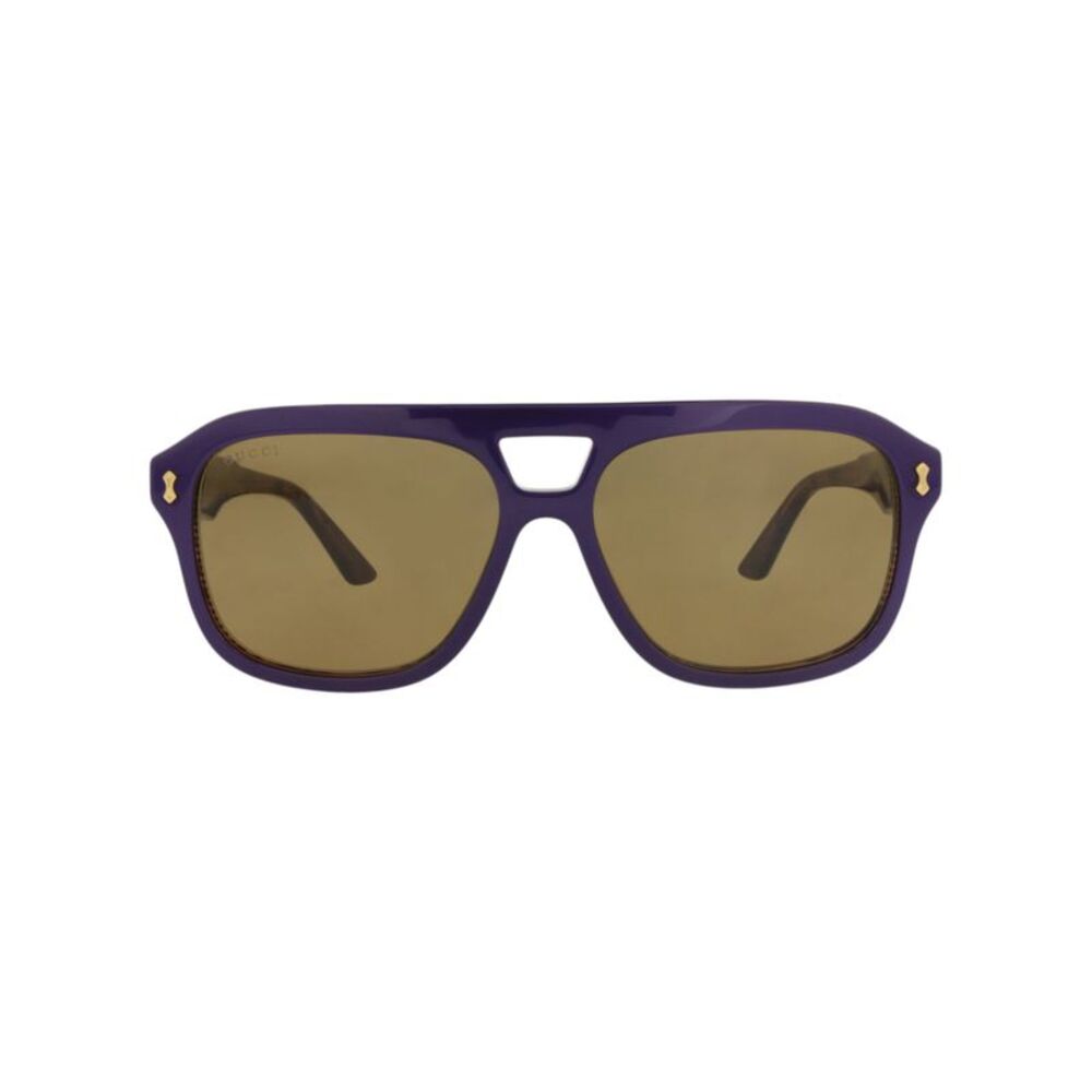 Gucci Aviator-Frame Recycled Acetate Sunglasses Purple Mens